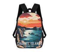 sinyumoney Channel Islands National Park Sunset Mochila Escolar Infantil Impresa En 3D, Mochila Informal De Moda Para Niños, Mochila De Viaje De Alta Capacidad Para Libros Para Niños 17inch