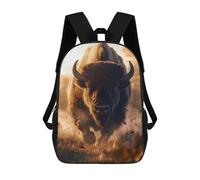 sinyumoney Charging Bison Mochila Escolar Ligera Para El Colegio, Mochila Escolar De Día, Mochila Para Libros Para La Universidad Para Niñas, Adolescentes 17inch