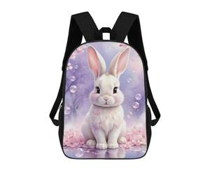 sinyumoney Charming Bunny with Cherry Blossoms Mochila Escolar, Mochila De Negocios, Mochila Impermeable Para Libros Para Hombres, Mujeres Y Adolescentes 17inch