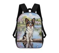 sinyumoney Charming Dog by The Lake Mochila Escolar Secundaria Informal Para Viajes Para Niños/niñas/adolescentes 17inch