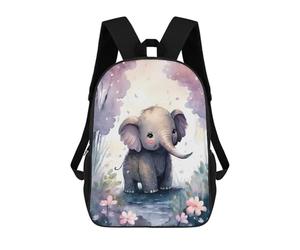 sinyumoney Charming Elephant in Blossom Forest Mochila Escolar Infantil Impresa En 3D Para Niños, Mochilas De Viaje De Alta Capacidad, Bolsas Para Libros, Mochila Escolar Infantil 17inch