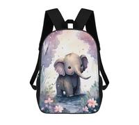 sinyumoney Charming Elephant in Blossom Forest Mochila Infantil, Mochila Escolar Impresa En 3D, Mochila Para Niños Y Niñas, Mochila Escolar Ajustable Para La Escuela Primaria 17inch