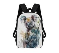 sinyumoney Charming Koala Watercolor Mochila, Mochila Infantil, Mochila Escolar Para Estudiantes, Mochila Para Libros, Mochila Escolar Impresa En 3D Para Niños Y Niñas 17inch