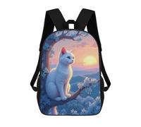 sinyumoney Charming Sunset Cat Artwork Mochilas Infantiles Impresas En 3D Para Niños. Mochilas De Viaje De Moda Para Niños. Mochila Escolar Para Estudiantes De Primaria Y Secundaria.