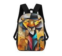 sinyumoney Charming Tiger - Cubist Gentleman of The Wild Mochila Escolar, Mochila De Negocios, Mochila Impermeable Para Adolescentes, Niños, Mujeres Y Hombres 17inch