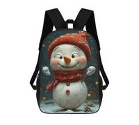 sinyumoney Cheerful Snowman Christmas Mochila Escolar Impresa En 3D Mochilas Informales Para Niños Mochila Escolar Impresa En 3D Para Niños De Primaria Y Secundaria 17inch