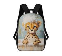 sinyumoney Cheetah Bath Time Mochila Escolar Mochila Informal Mochilas De Día Bolsa Escolar Para Trabajo/viajes 17inch