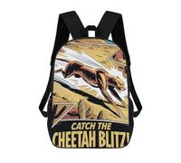 sinyumoney Cheetah Blitz Comic Art Mochilas Impresas En 3D Para Niños, Mochila Escolar, Mochila Informal Para Exteriores, Mochila Informal De Moda Para Niños, Lindas Bolsas De Viaje 17inch