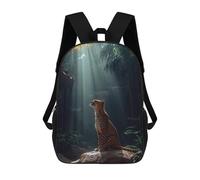 sinyumoney Cheetah in Jungle Sunlight Mochila Escolar Impresa En 3D 17inch Mochilas De Moda Para Niños, Mochilas Escolares Para Niños De Primaria Y Secundaria
