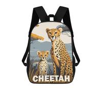 sinyumoney Cheetah Mother And Cub Mochila Escolar Mochila Para Niños Impresa En 3D Mochilas Infantiles Para Niños Y Niñas Mochilas Escolares Mochilas De Viaje Para Niños 17inch
