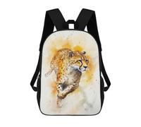 sinyumoney Cheetah Watercolor Painting Mochila Escolar Impresa En 3D Mochilas Informales Para Niños Mochila Escolar Impresa En 3D Para Niños De Primaria Y Secundaria 17inch