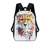 sinyumoney Cheetah Watercolor Portrait Mochilas Infantiles Mochila Escolar Mochila Impresa En 3D Para Niños Mochilas De Viaje Bolsas Para Libros Mochila Escolar Para Niños 17inch