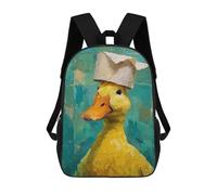 sinyumoney Chef Duck in Hat Mochila Escolar Resistente Al Agua, Mochila De Viaje, Bolsa Para Computadora Para Hombres, Mujeres Y Adolescentes 17inch
