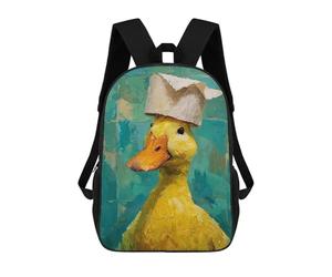 sinyumoney Chef Duck in Hat Mochila Escolar Resistente Al Agua, Mochila De Viaje, Bolsa Para Computadora Para Hombres, Mujeres Y Adolescentes 17inch