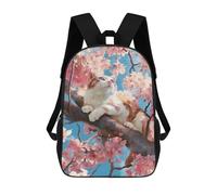sinyumoney Cherry Blossom Cat Art Print 17inch Mochila Escolar Impresa En 3D Para Niños, Mochila Escolar Informal De Moda, Mochilas De Viaje Para Niños Y Estudiantes.