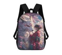 sinyumoney Cherry Blossom Fantasy Woman with Wolf Mochila De Viaje Para La Universidad Mochilas Para La Escuela/trabajo/viajes 17inch