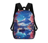 sinyumoney Cherry Blossom Fuji Mount Mochila Escolar Mochila Para Niñas Y Niños Mochilas De Gran Capacidad Mochilas Ligeras Para Niños Y Estudiantes 17inch