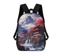 sinyumoney Cherry Blossom Japan House Mochila Escolar Infantil De 17 Pulgadas Con Estampado 3D De Películas De Anime Para Niños, Mochila De Viaje, Mochila Escolar Infantil