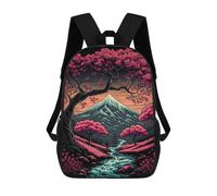 sinyumoney Cherry Blossom Japan Magi Mochila Escolar De 17 Pulgadas Para Adolescentes, Con Estampado 3D, Ajustable Y Con Bolsillos, Ideal Para Niños, Niñas Y Estudiantes.