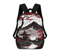 sinyumoney Cherry Blossom Japanese Mochila Escolar Para Niñas Y Niños, Mochilas De Gran Capacidad, Mochilas Ligeras Para Niños Y Estudiantes 17inch