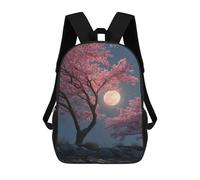 sinyumoney Cherry Blossom Moon Night-2 17inch Mochila Escolar Impresa En 3D Para Niños, Mochila Escolar Informal De Moda, Mochilas De Viaje Para Niños Y Estudiantes.