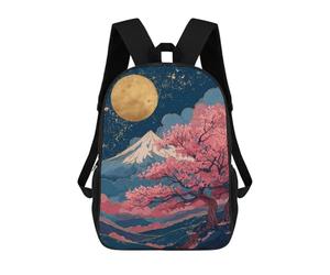sinyumoney Cherry Blossom Moonlit Mountain -1 Mochila Grande, Ligera E Informal Para El Campus, Actividades Al Aire Libre, Viajes Y Deportes 17inch