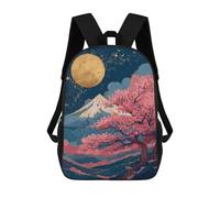 sinyumoney Cherry Blossom Moonlit Mountain -1 Mochilas Infantiles Impresas En 3D De 17 Pulgadas. Mochila Escolar Informal Impresa En 3D Para Niños De Primaria Y Secundaria.