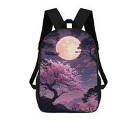sinyumoney Cherry Blossom Moonlit Walk Mochilas Infantiles Mochila Escolar Impresa En 3D Para Niños Mochilas De Viaje Bolsas Para Libros Para Niños 17inch Mochila Escolar