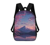 sinyumoney Cherry Blossom Mountain Reflection Mochila Escolar Para Institutos De Secundaria Mochila Informal - Perfecta Para Viajes, Trabajo Y Uso Diario 17inch
