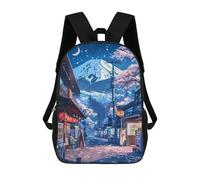 sinyumoney Cherry Blossom Night in Japan -3 Mochila Escolar De 17 Pulgadas Impresa En 3D Mochilas Infantiles Mochila Genial Impresa En 3D Para Niños De Primaria Y Secundaria