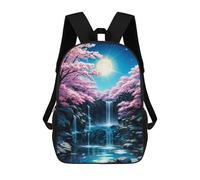 sinyumoney Cherry Blossom Night Japan Mochilas Para Niños Y Estudiantes, Mochilas Escolares Impresas En 3D, Mochilas Para Estudiantes De Primaria Y Secundaria, Mochilas Para Niños Y Niñas 17inch