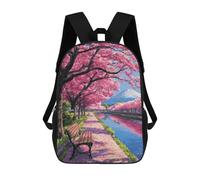 sinyumoney Cherry Blossom Pathway Scene-5 17inch Mochila Escolar Impresa En 3D Para Niños, Mochila Escolar Informal De Moda, Mochilas De Viaje Para Niños Y Estudiantes.