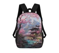 sinyumoney Cherry Blossom Serenity-16 Mochila Escolar De Moda, Mochila Para Material Escolar, Mochila Impermeable Informal Para Acampar, Aventuras Al Aire Libre Y Viajes Diarios 17inch