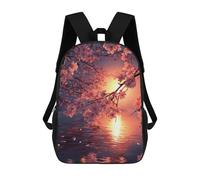 sinyumoney Cherry Blossom Sunset Reflections-1 Mochila Escolar De 17 Pulgadas Impresa En 3D Mochilas Infantiles Mochila Genial Impresa En 3D Para Niños De Primaria Y Secundaria