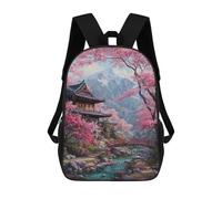 sinyumoney Cherry Blossom Zen Garden Mochila Escolar Infantil Impresa En 3D 17inch Mochilas De Moda Para Niños De Primaria Y Secundaria