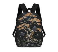 sinyumoney Cherry Blossoms Gold Mochila Infantil De Moda Divertida Mochila Escolar Para Niños Y Adolescentes Con Impresión 3D Para Niños 17inch