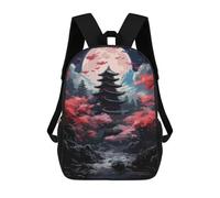 sinyumoney Cherry Blossoms Japan Mochila Infantil Para Niñas Y Niños, Mochila De Día, Escuela Primaria, Perfecta Para La Vuelta Al Cole O Educación Física, Regalos Y Viajes 17inch