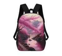 sinyumoney Cherry Blossoms Oil Paint Mochilas Infantiles Mochila Escolar Mochila Impresa En 3D Para Niños Mochilas De Viaje Bolsas Para Libros Mochila Escolar Para Niños 17inch