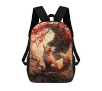 sinyumoney Cherry Fox Yin And Yang Mochila Escolar Infantil Impresa En 3D Mochila De Viaje De Alta Capacidad Bolsas Para Libros Mochila Infantil 17inch