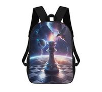 sinyumoney Chess King Cosmic Battle Mochila Escolar Para Niños De 17 Pulgadas, Mochila Informal De Viaje Para Niños Y Niñas, Mochila De Gran Capacidad Para El Día A Día 17inch