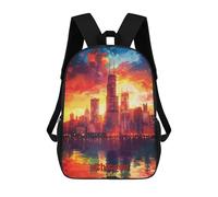 sinyumoney Chicago Art Mochila Escolar Infantil Estampada Para Adultos Y Niños, Mochila De Viaje Para El Día A Día 17inch