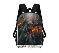 sinyumoney Chicago City Mochila Escolar, Mochila De Viaje Resistente Al Agua, Mochila Para Computadora Para Niñas, Niños Y Adolescentes 17inch