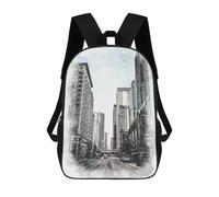 sinyumoney Chicago Street Mochila Escolar Grande Resistente Al Agua Para Portátil Para Niños/niñas/adolescentes 17inch