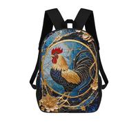 sinyumoney Chicken Rooster Kintsugi Art Mochila, Mochila Escolar Impresa En 3D, Bolsa Para El Almuerzo Escolar, Mochila De Viaje, Mochila Para Amigos, Mochila Escolar Para Niñas Y Niños 17inch