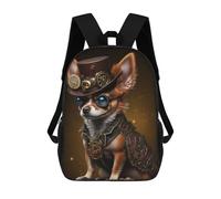 sinyumoney Chihuahua Dog Mochilas Impresas En 3D 17inch Mochila Escolar Infantil Para Exteriores, Mochila Informal De Día, Bolsas De Viaje Informales Para Estudiantes De Secundaria