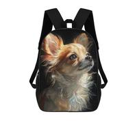 sinyumoney Chihuahua Dog Portrait Mochila Escolar Grande Resistente Al Agua Para Portátil Para Niñas Y Adolescentes 17inch