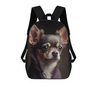 sinyumoney Chihuahua Oil Paint Mochilas Infantiles Impresas En 3D, Mochilas De Moda Informales, Mochilas De Viaje Bonitas, Mochilas Informales Para Exteriores Para Niños Y Niñas 17inch