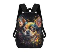 sinyumoney Chihuahua Painting Mochila Escolar/de Trabajo/para Portátil Para Hombres, Mujeres Y Adolescentes 17inch