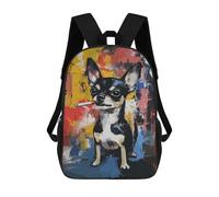 sinyumoney Chihuahua Smoking Mochila Escolar Mochila Para Niños Impresa En 3D Mochilas Infantiles Para Niños Y Niñas Mochilas Escolares Mochilas De Viaje Para Niños 17inch
