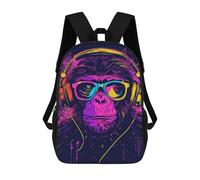 sinyumoney Chill Monkey Vibes Mochila Escolar, Mochila Informal, Mochila De Día, Mochila Escolar, Mochila De Trabajo, Mochila De Viaje Para Adolescentes, Niñas, Niños, Mujeres Y Hombres 17inch